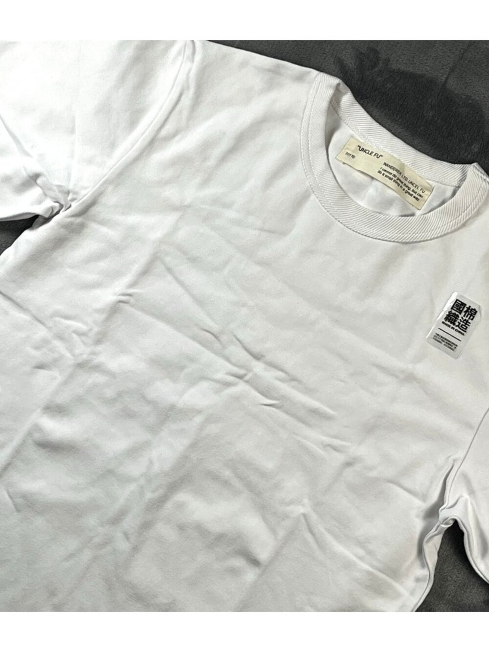 Uncle Fu Maden Workwear Short Sleeve T Shirt Mens XL White Thick Heavyweight